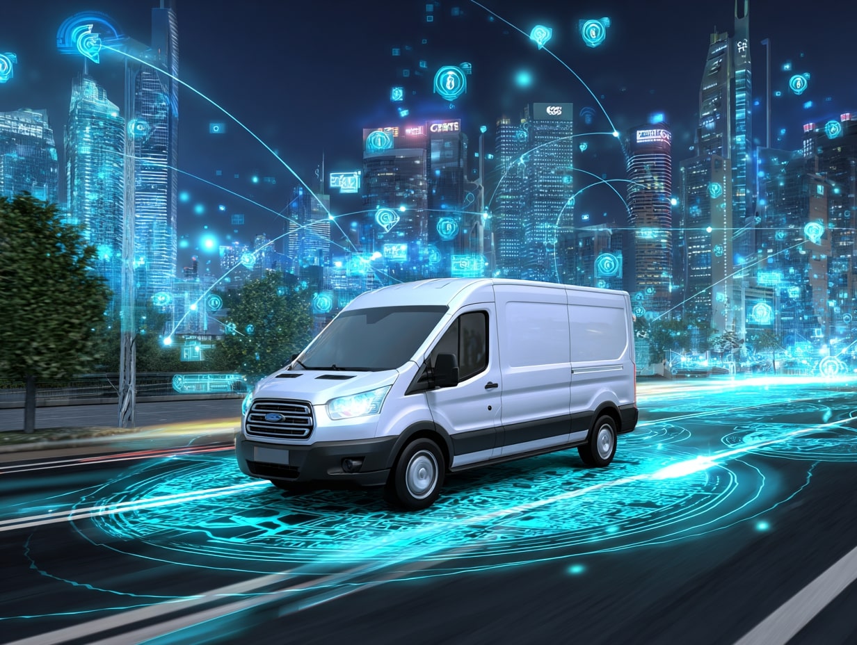 shahrukhfiaz63 a white cargo van driving on a black highway i ffdfda0b e707 4e6d a5fb 2d49e844e920 3