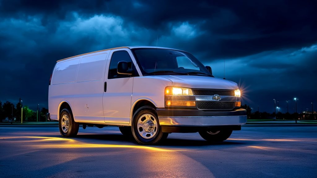 Top 5 Benefits of Hiring a Local Cargo Van Delivery Service in Grand Rapids shahrukhfiaz63 white cargo van glowing under dramatic lightin d954bd12 2caa 47c6 bd88 b6768239625e 1