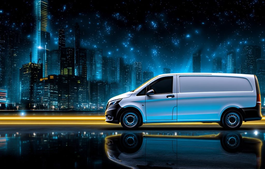 shahrukhfiaz63 white cargo van side profile dark futuristic c 24ee00f7 d43a 4fcc 8655 2ade309d954c 1